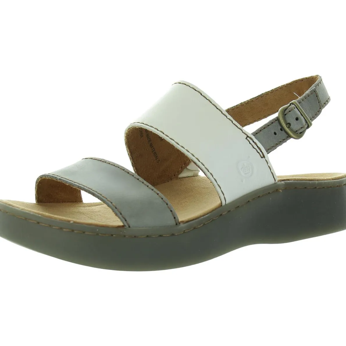 Colorblock Leather Flatform Sandals