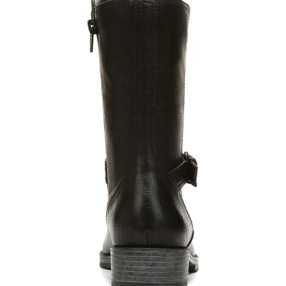 Gloriah Faux Leather Block Heel Mid-Calf Boots