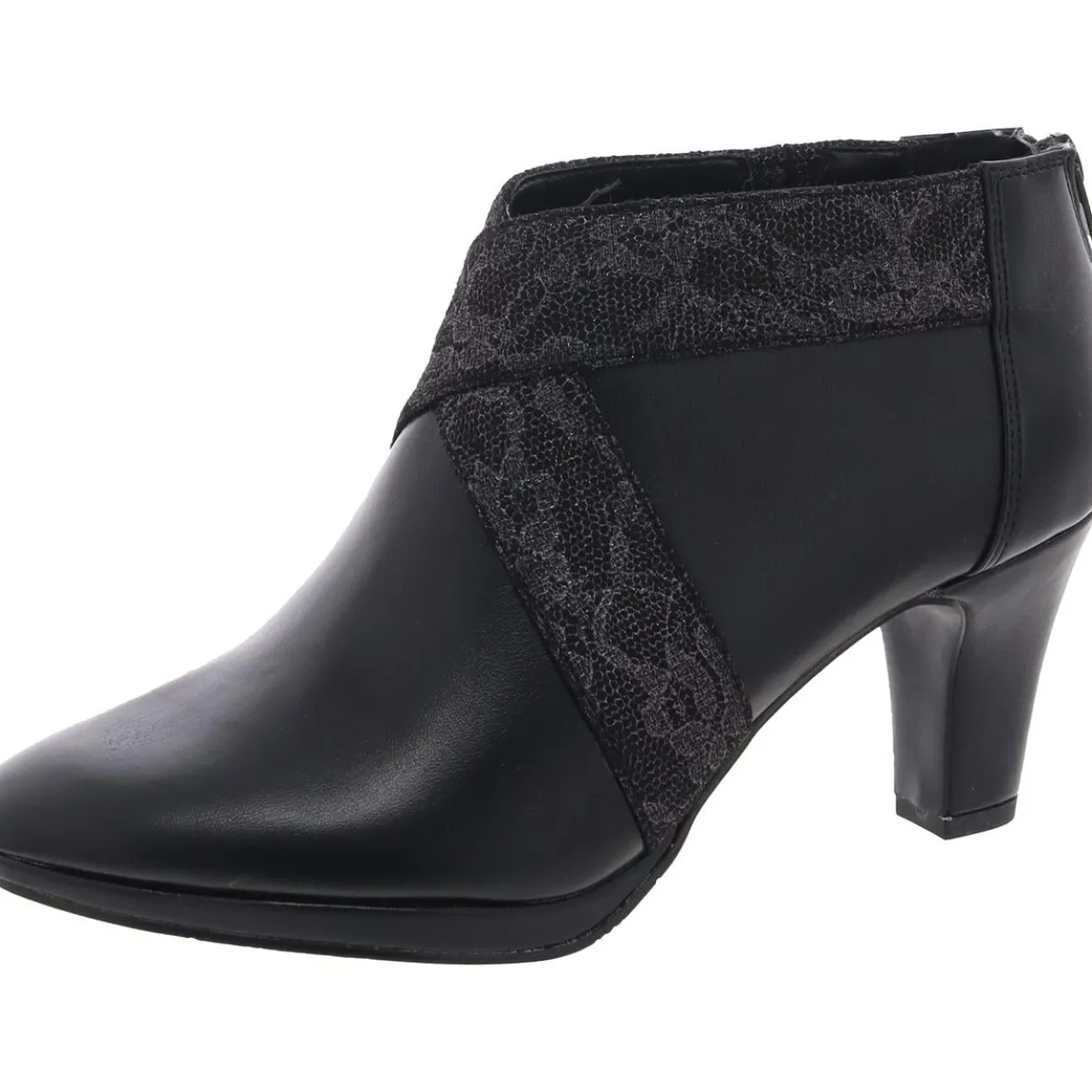 Spice Metallic Faux Leather Ankle Boots