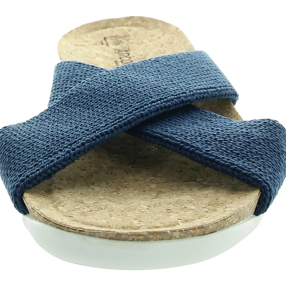 Criss-Cross Knit Slide Sandals