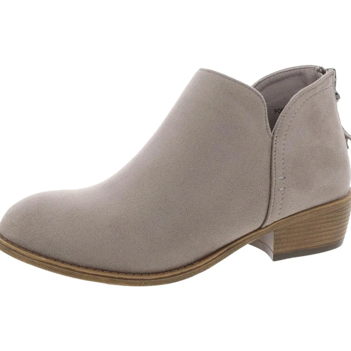 Zipper Faux Suede Booties