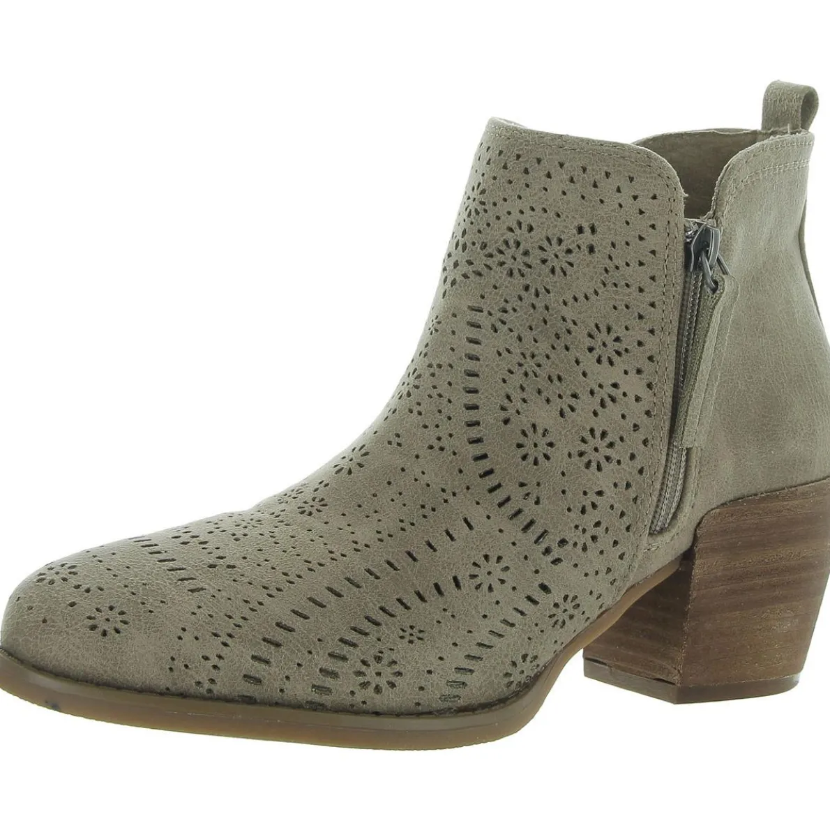 Gwen Suede Perforated Ankle Boots