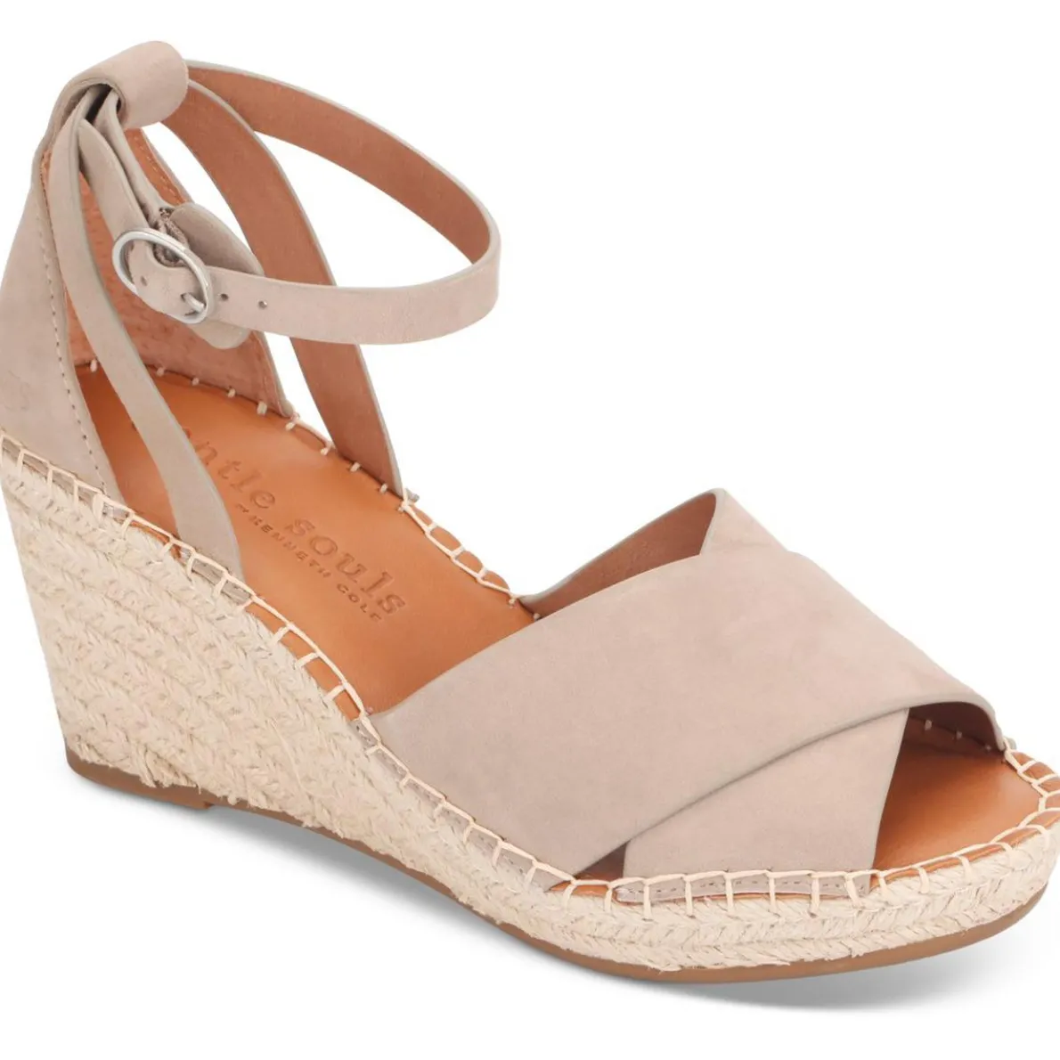 Charli Leather Sandal Wedge Heels