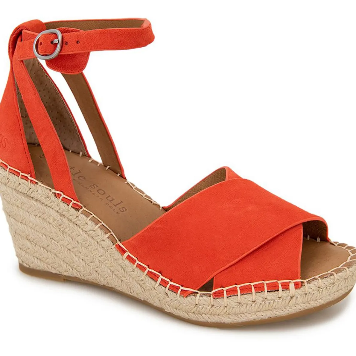 Charli Leather Sandal Wedge Heels