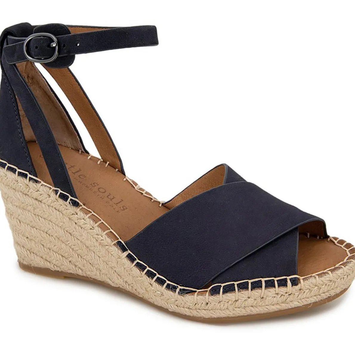 Charli Leather Sandal Wedge Heels