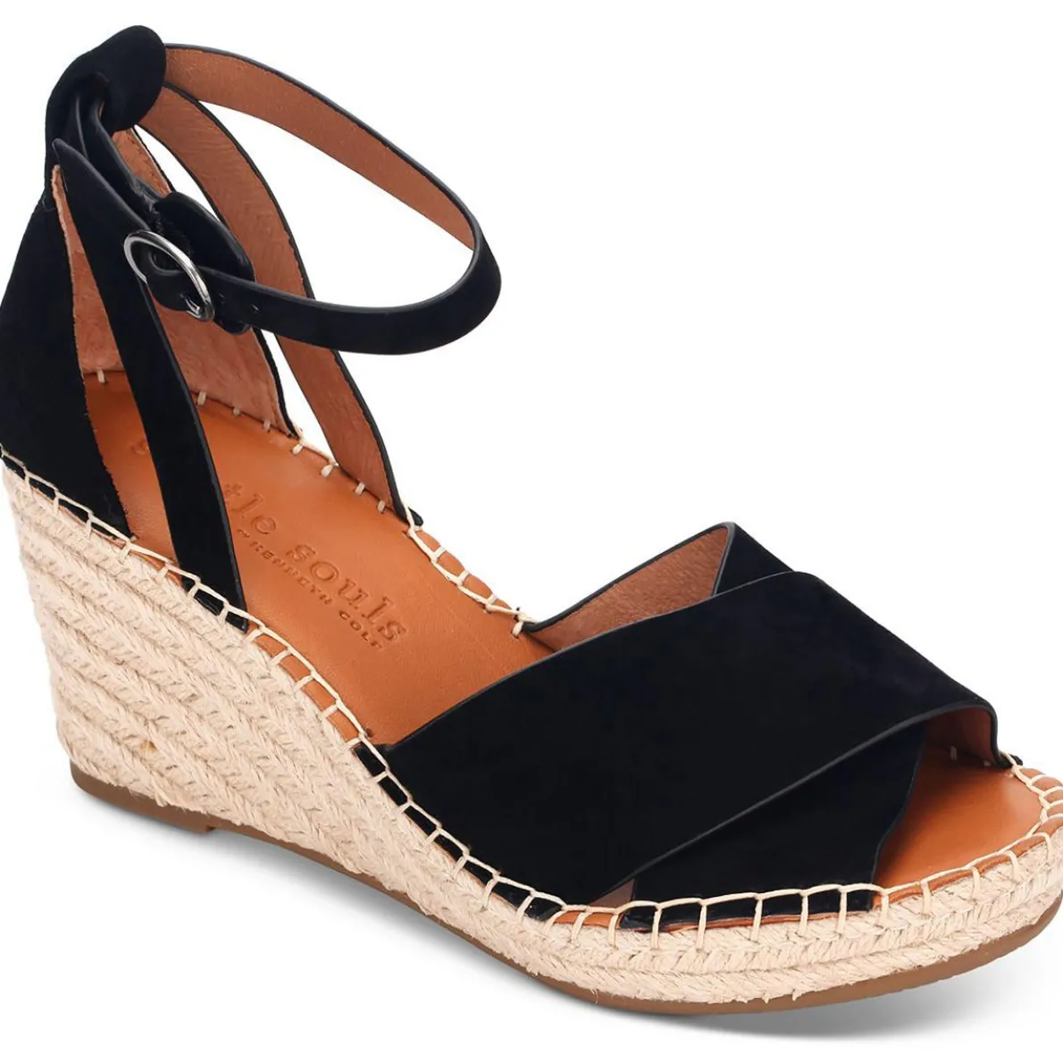 Charli Leather Sandal Wedge Heels