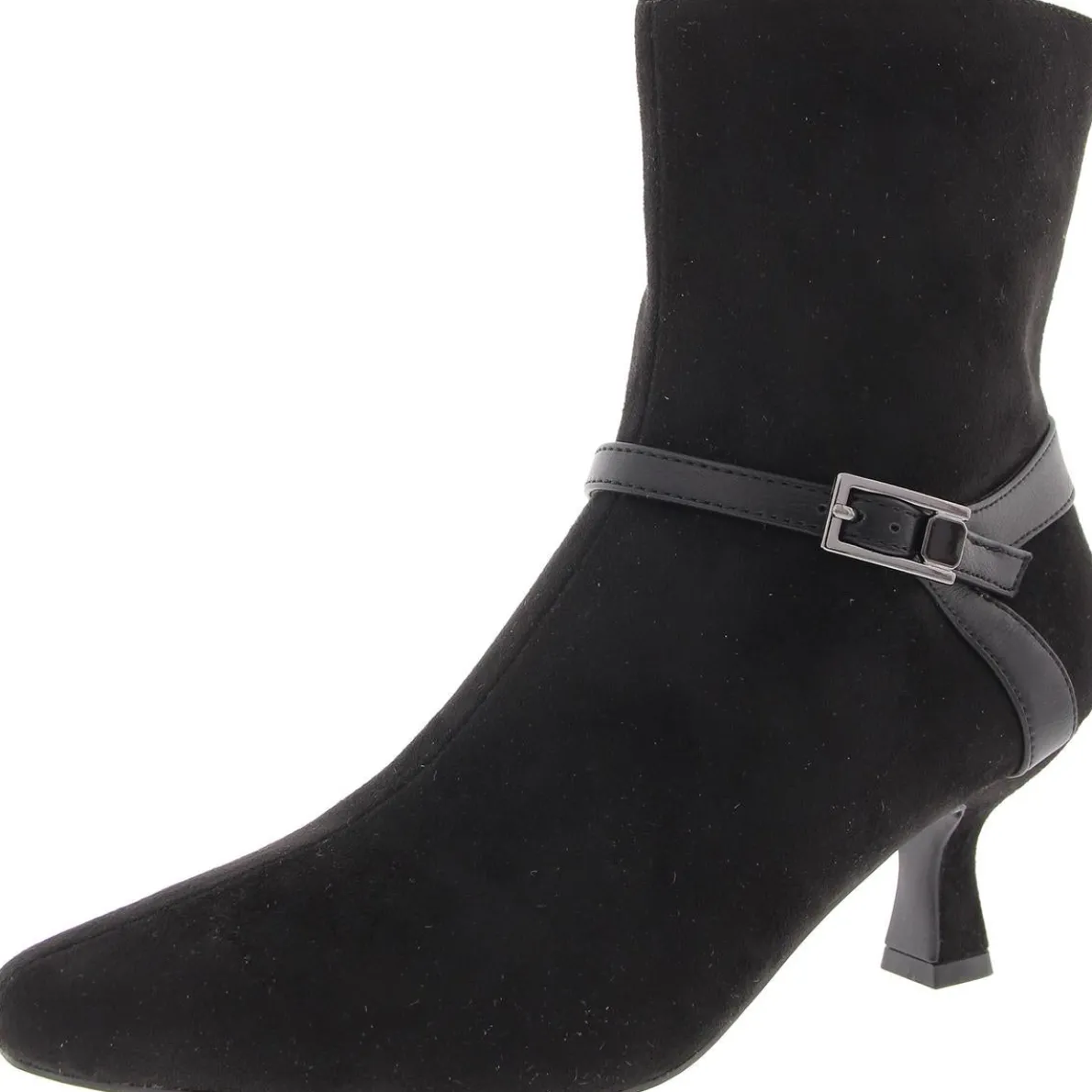 Natalie Zipper Faux Suede Booties