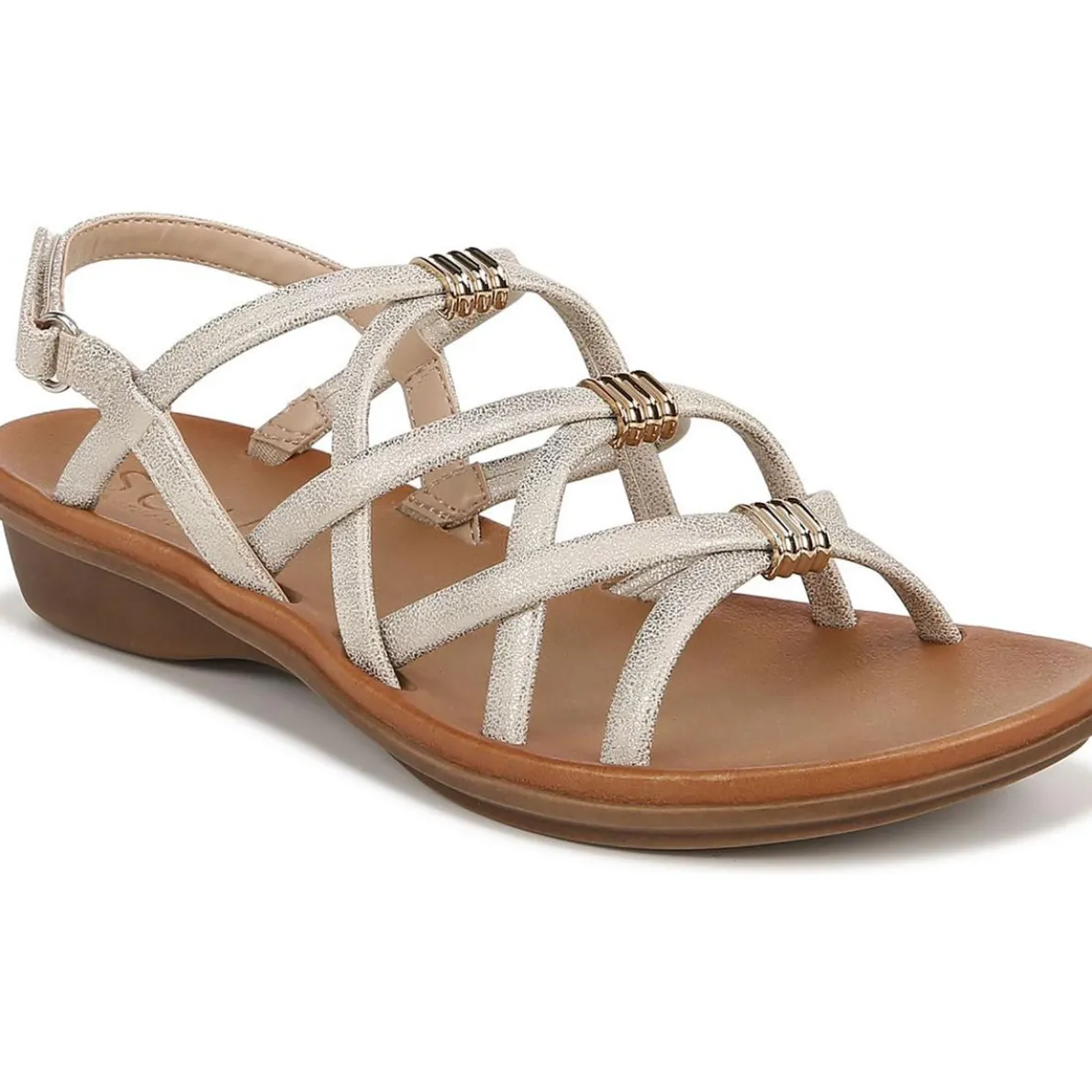 Sierra Faux Leather Ankle Strap Strappy Sandals