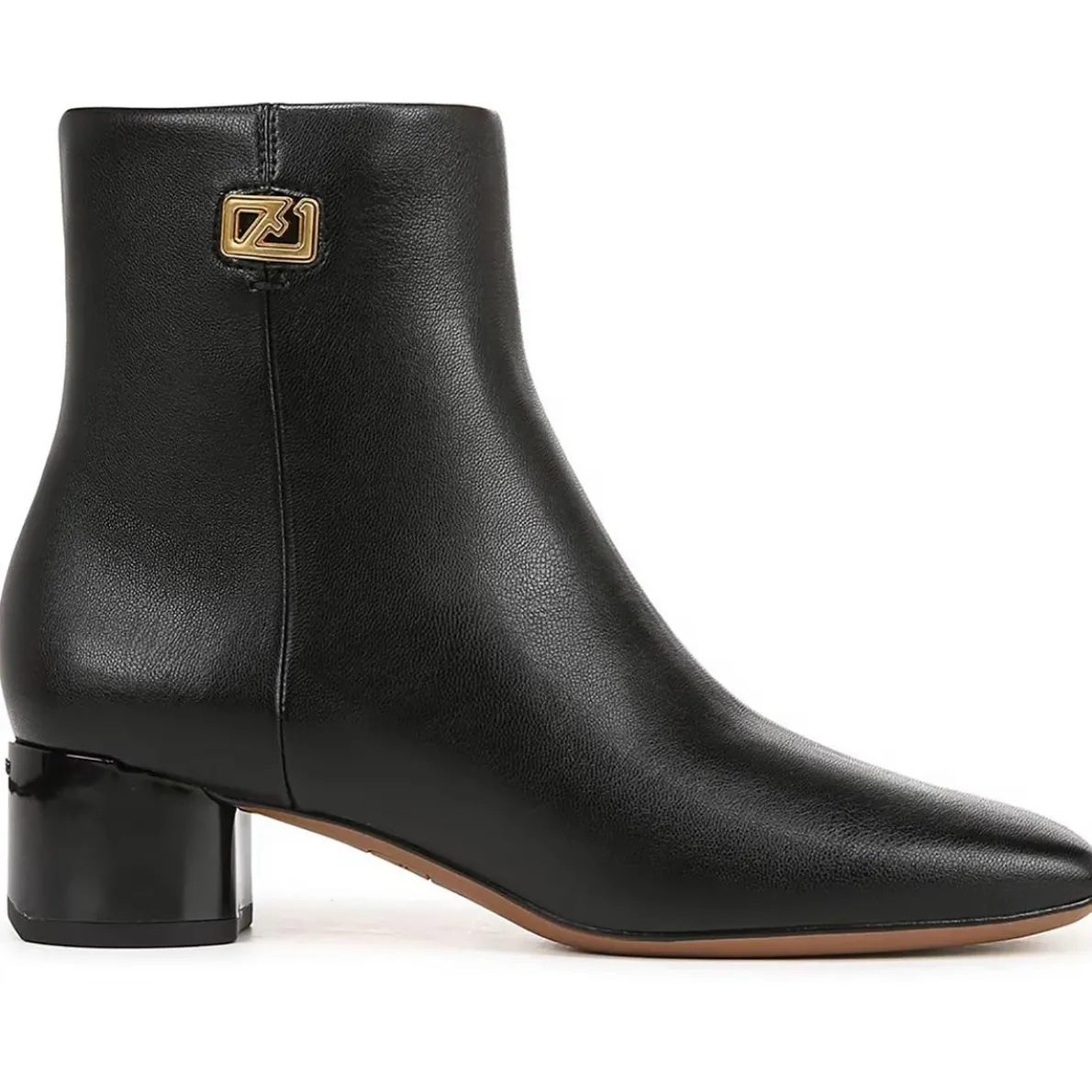 Noah Faux Leather Block Heel Booties