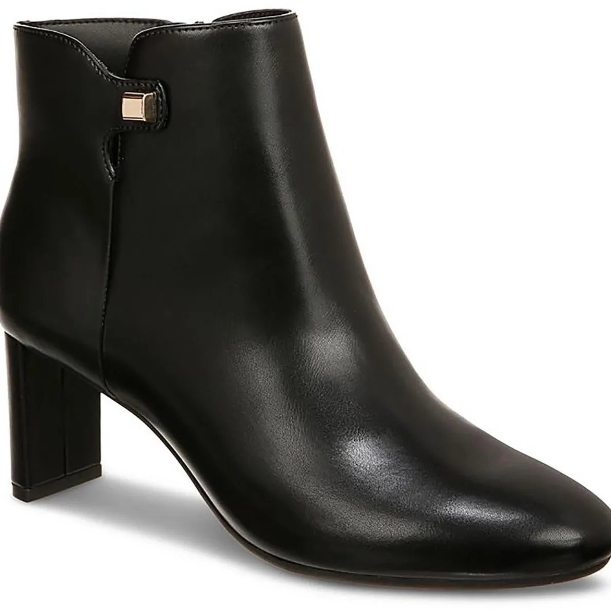 PAAM Faux Leather Almond Toe Ankle Boots