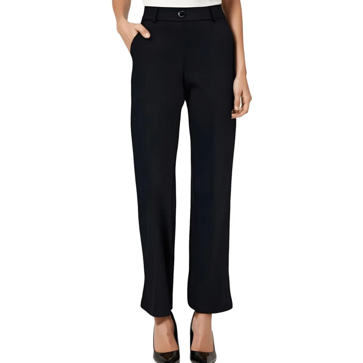 Petites Pocket Straight Leg Pants
