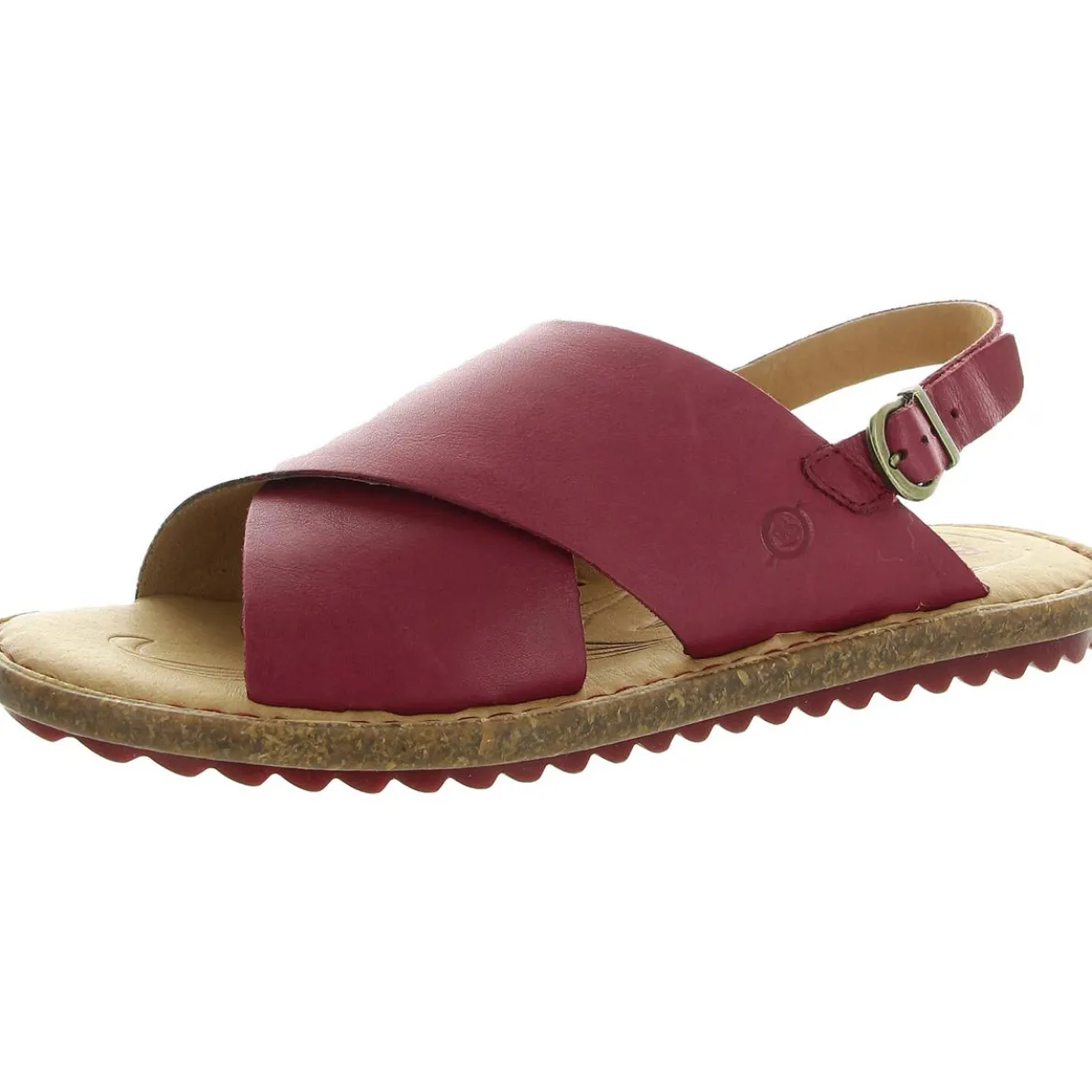 Solid Leather Flatform Sandals