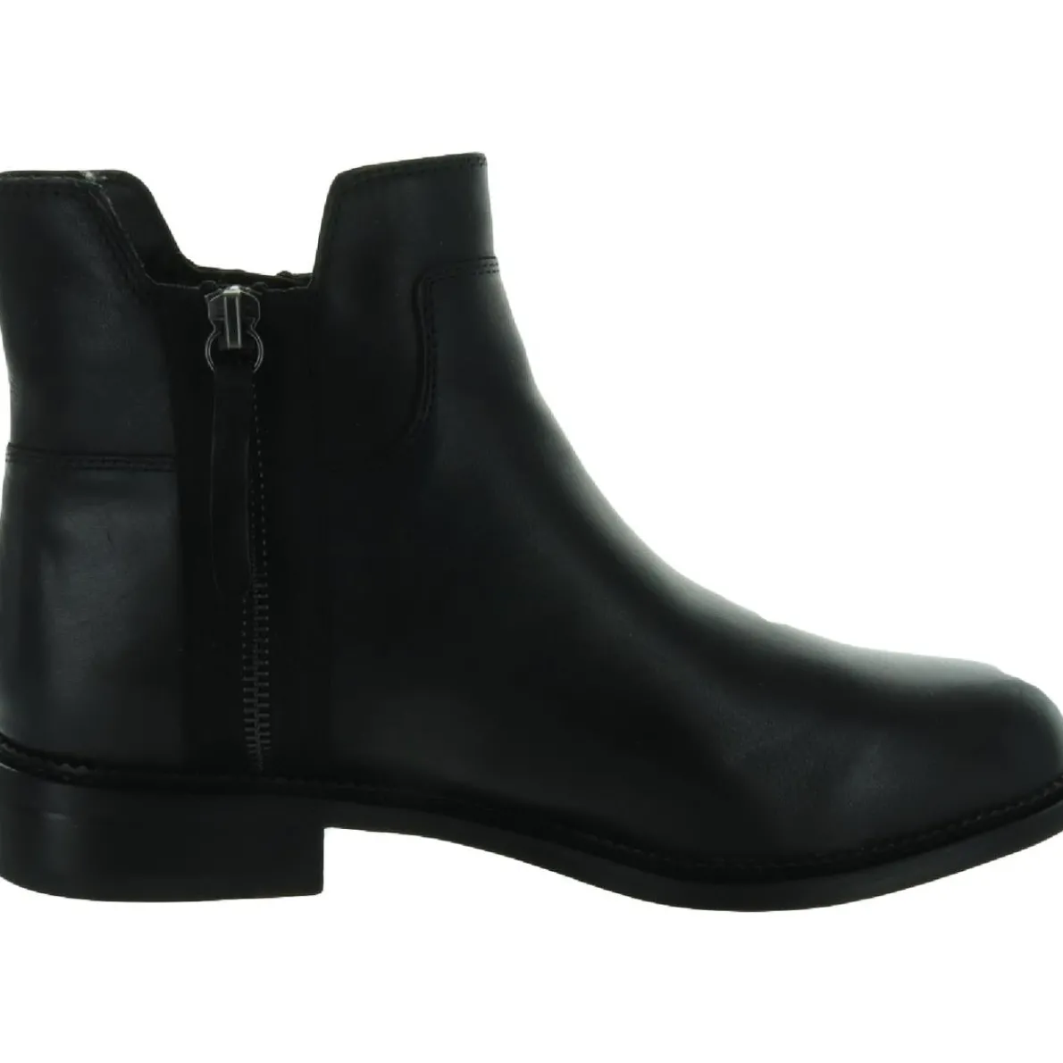 Halford Leather Block Heel Ankle Boots
