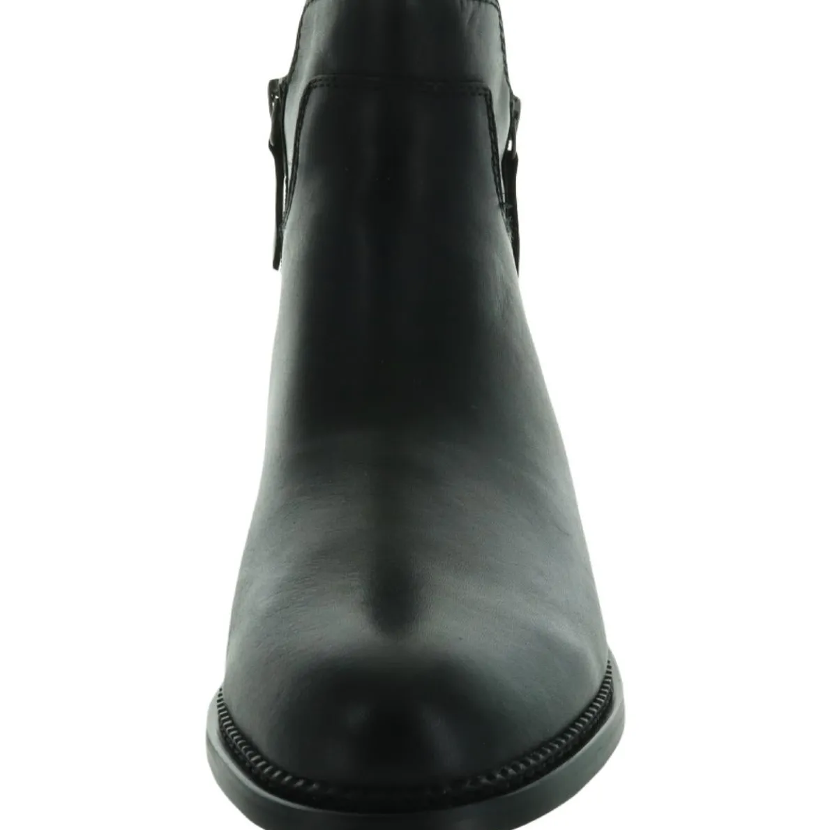 Halford Leather Block Heel Ankle Boots