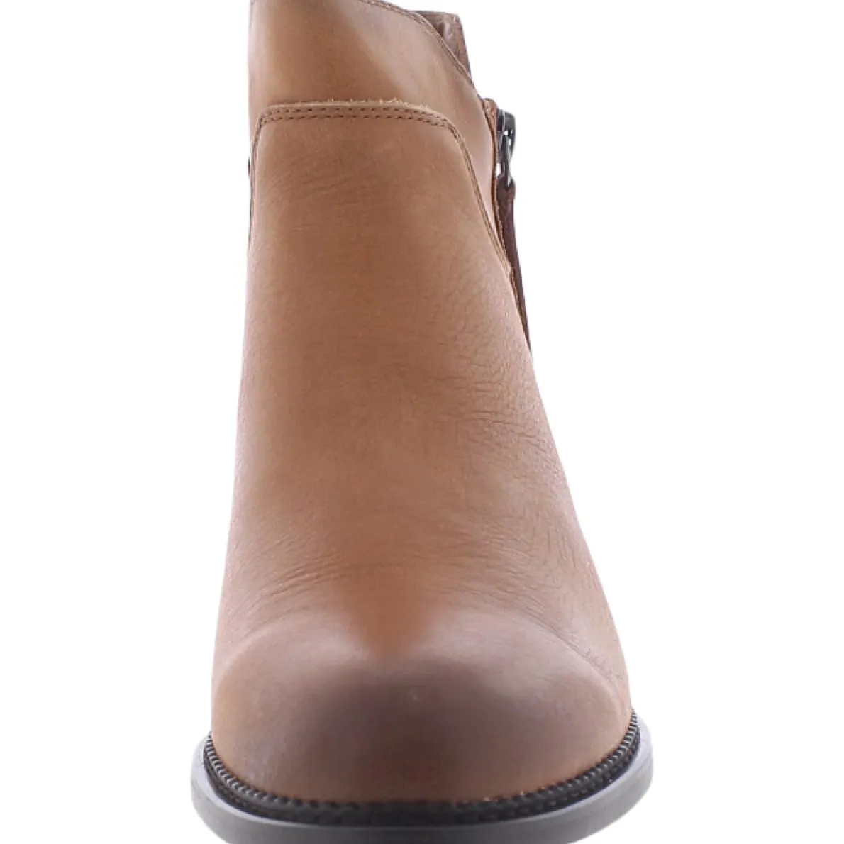 Halford Leather Block Heel Ankle Boots