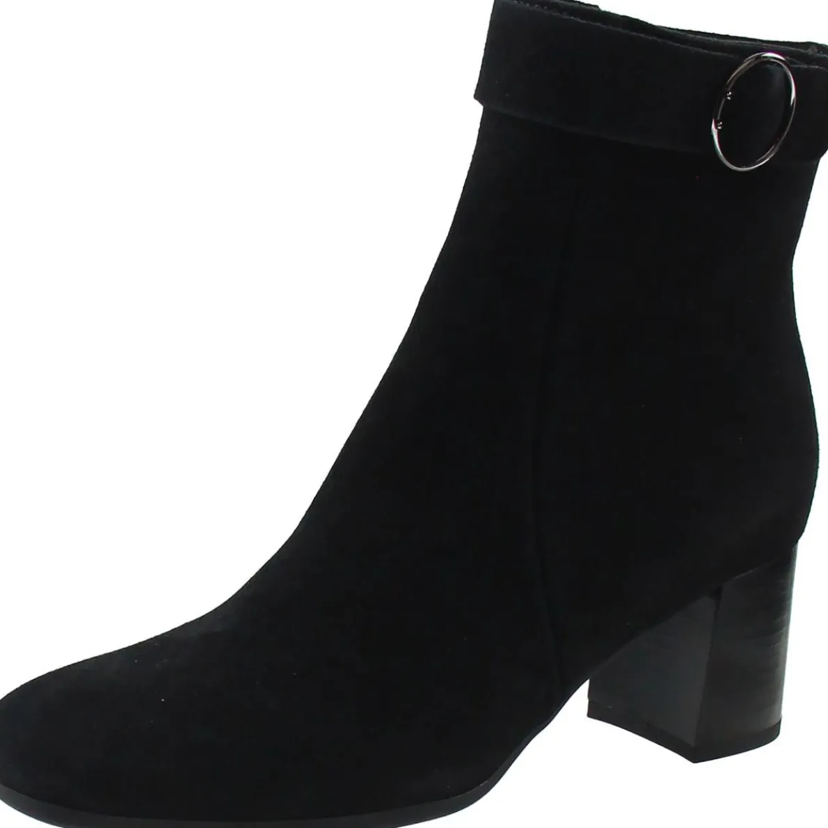 Hally Buckle Suede Booties