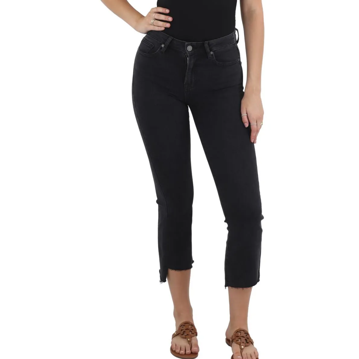 Happi Step Hem Denim Flared Jeans