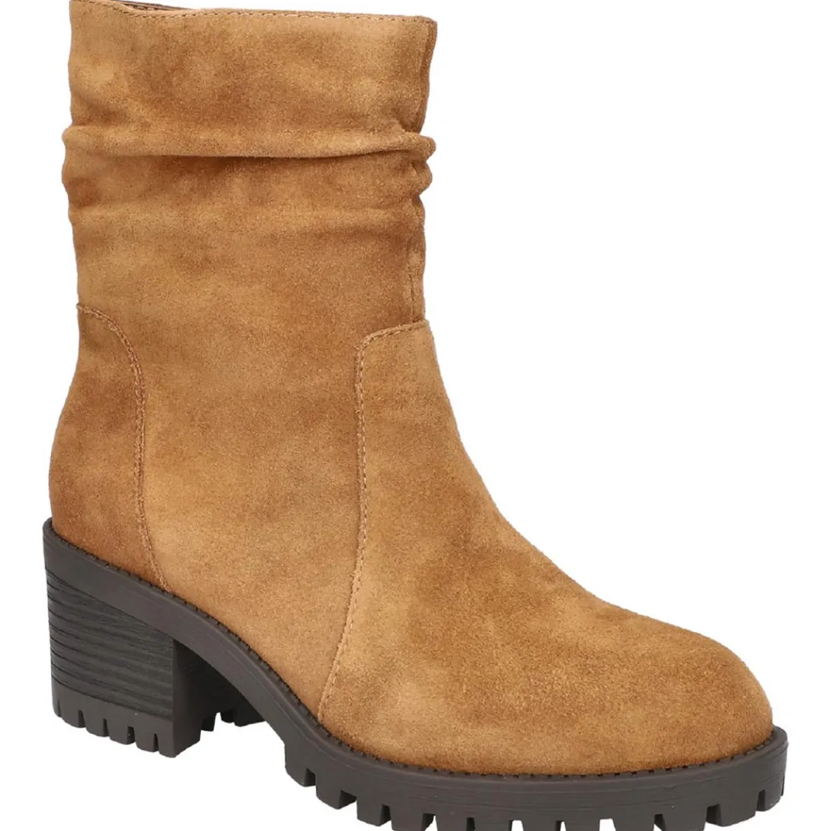 Hattie Faux Suede/Leather Casual Ankle Boots