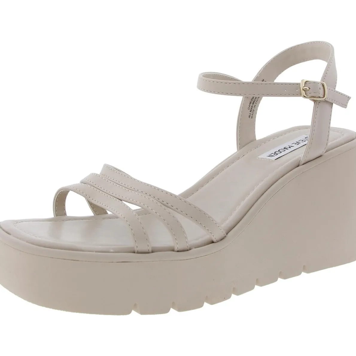 Dane Strappy Faux Leather Wedge Sandals