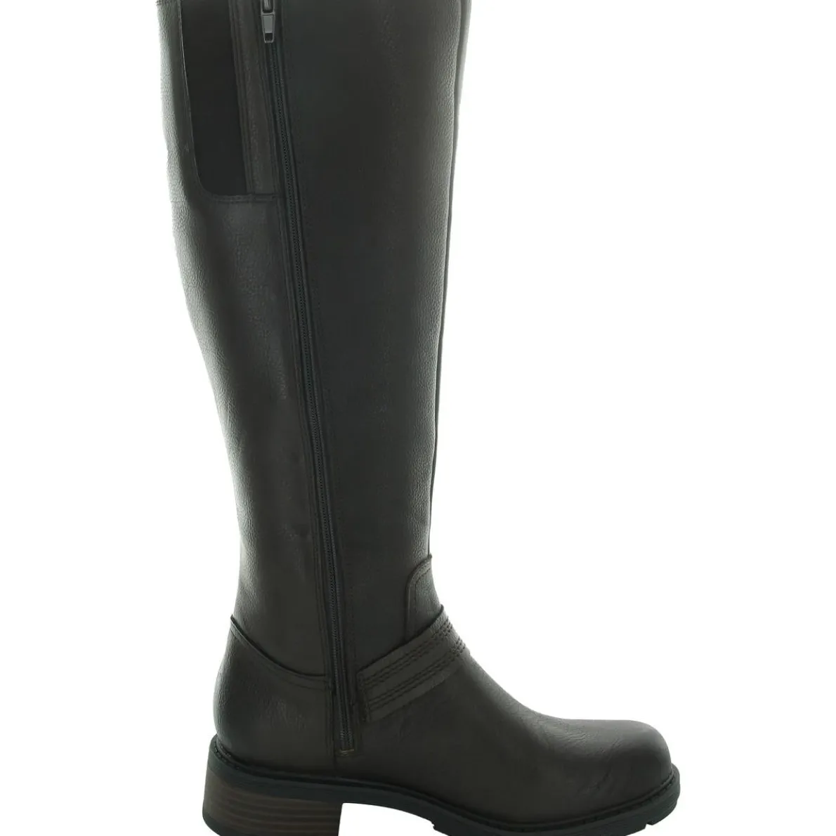 Hearth Raews Zipper Leather Knee-High Boots