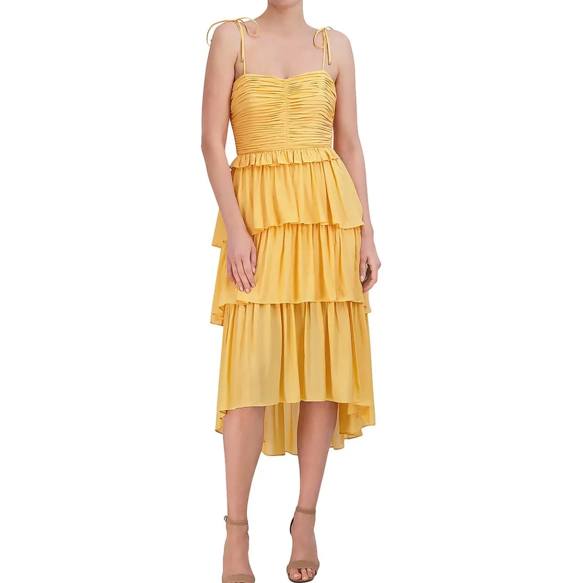 Hi-Low Tiered Midi Dress