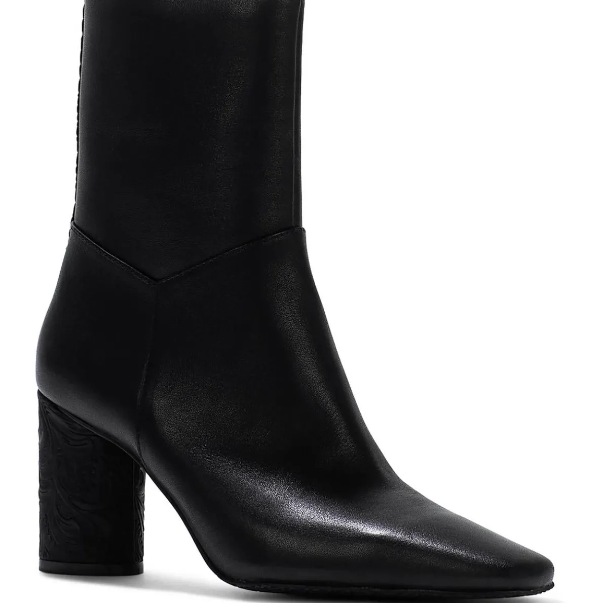 Hinda Snake Print Embossed Ankle Boots
