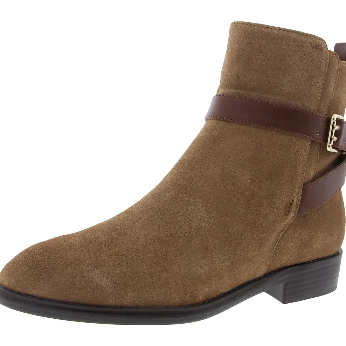 Hoken Zipper Suede Booties