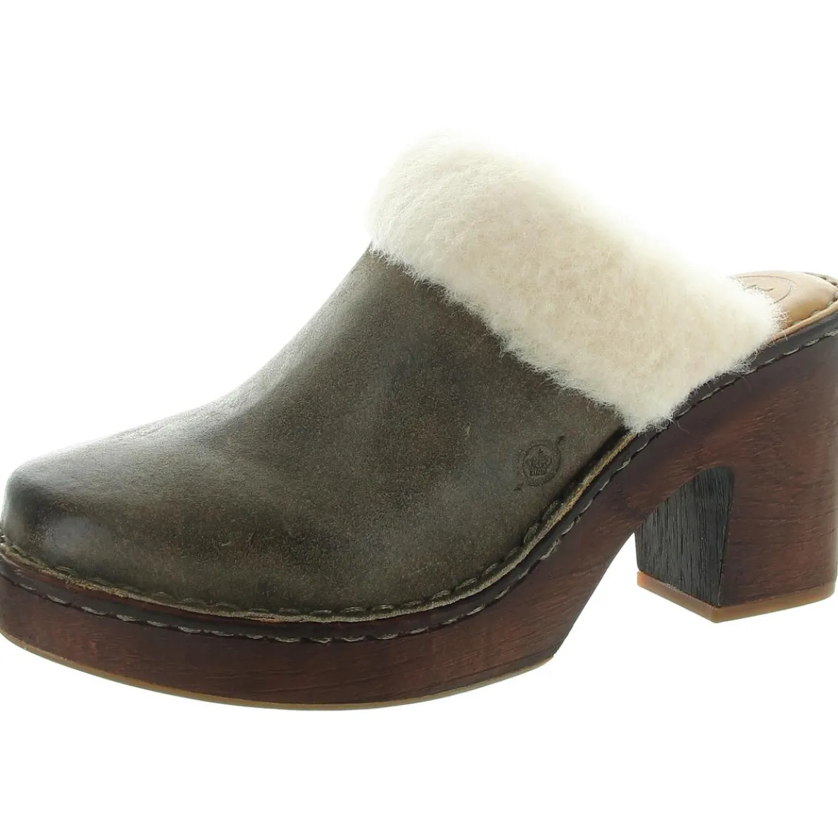 Hope Faux Fur Lined Nubuck Mules