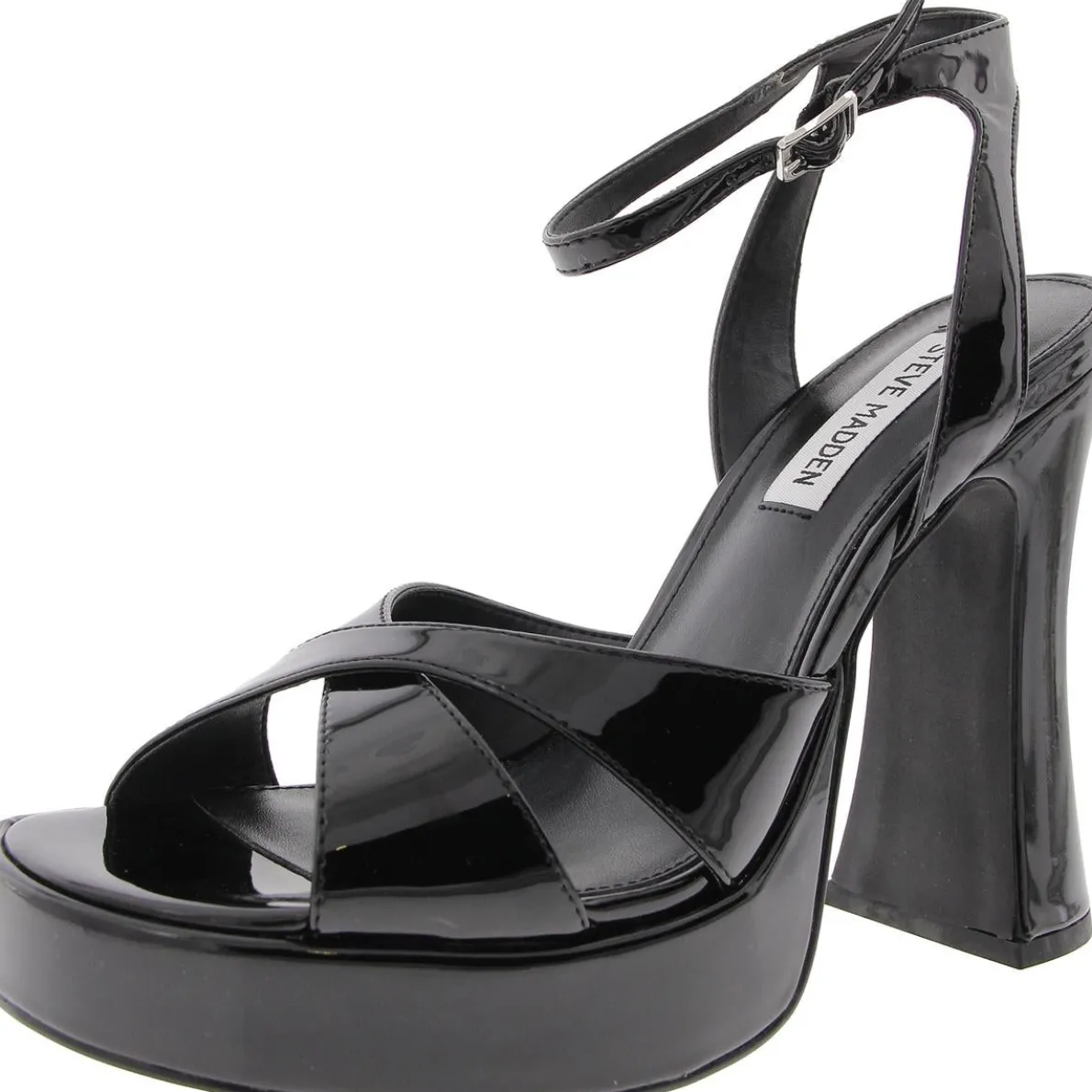 Tali Buckle Patent Platform Sandals