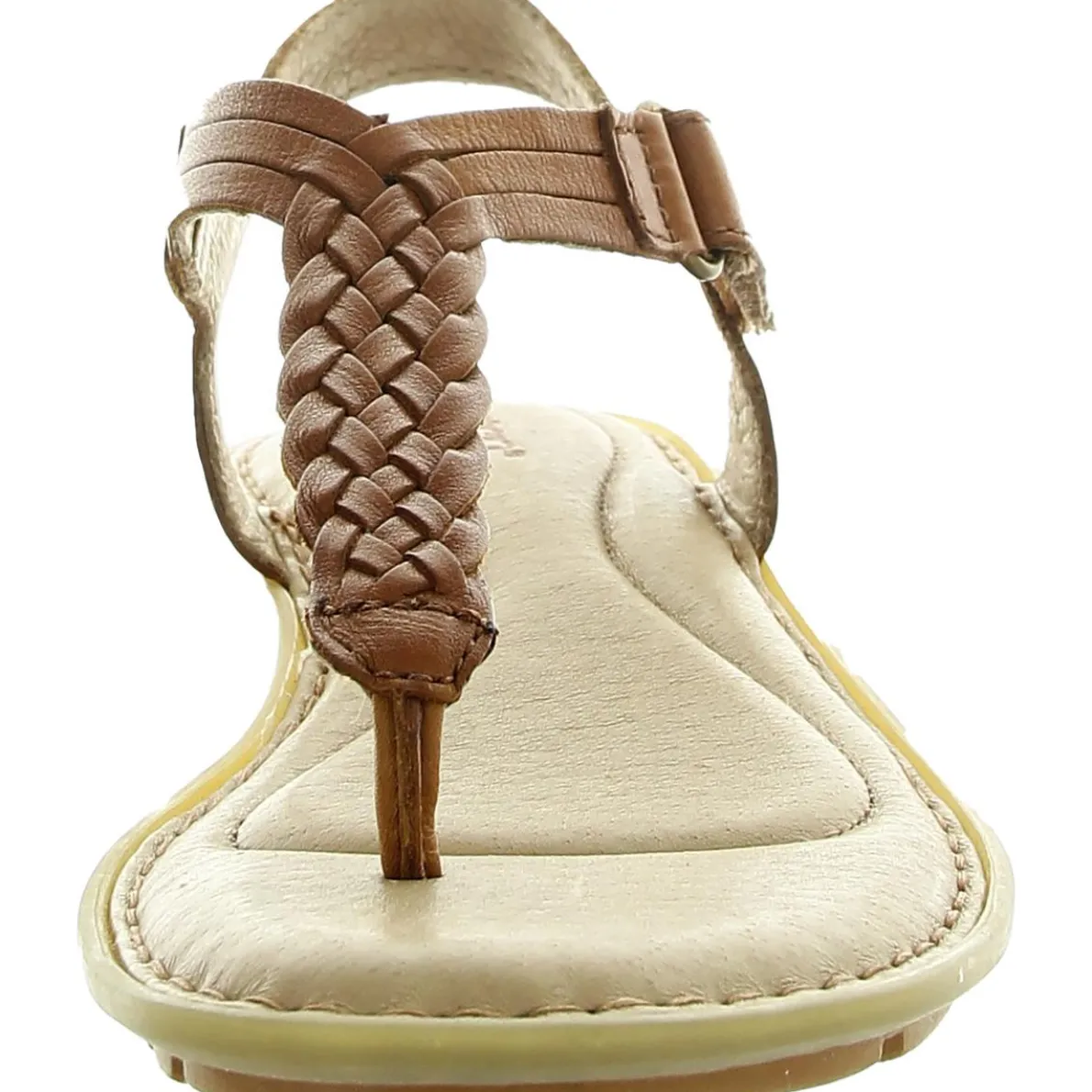 Braided Leather Flatform Sandals