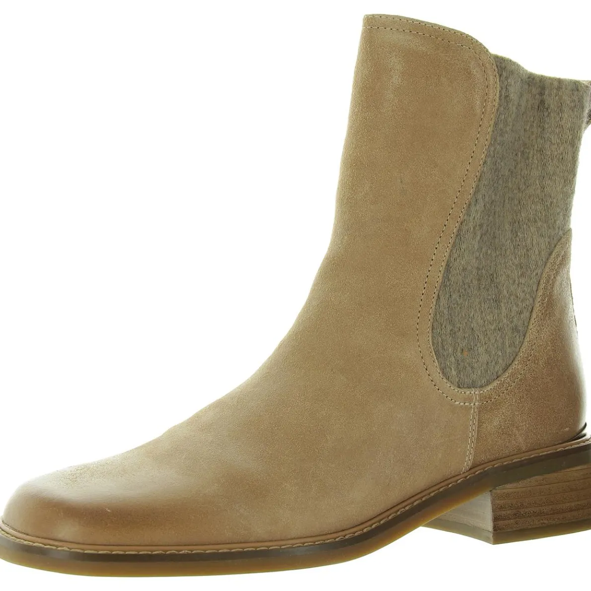 Autumn Mixed Media Leather Mid-Calf Boots