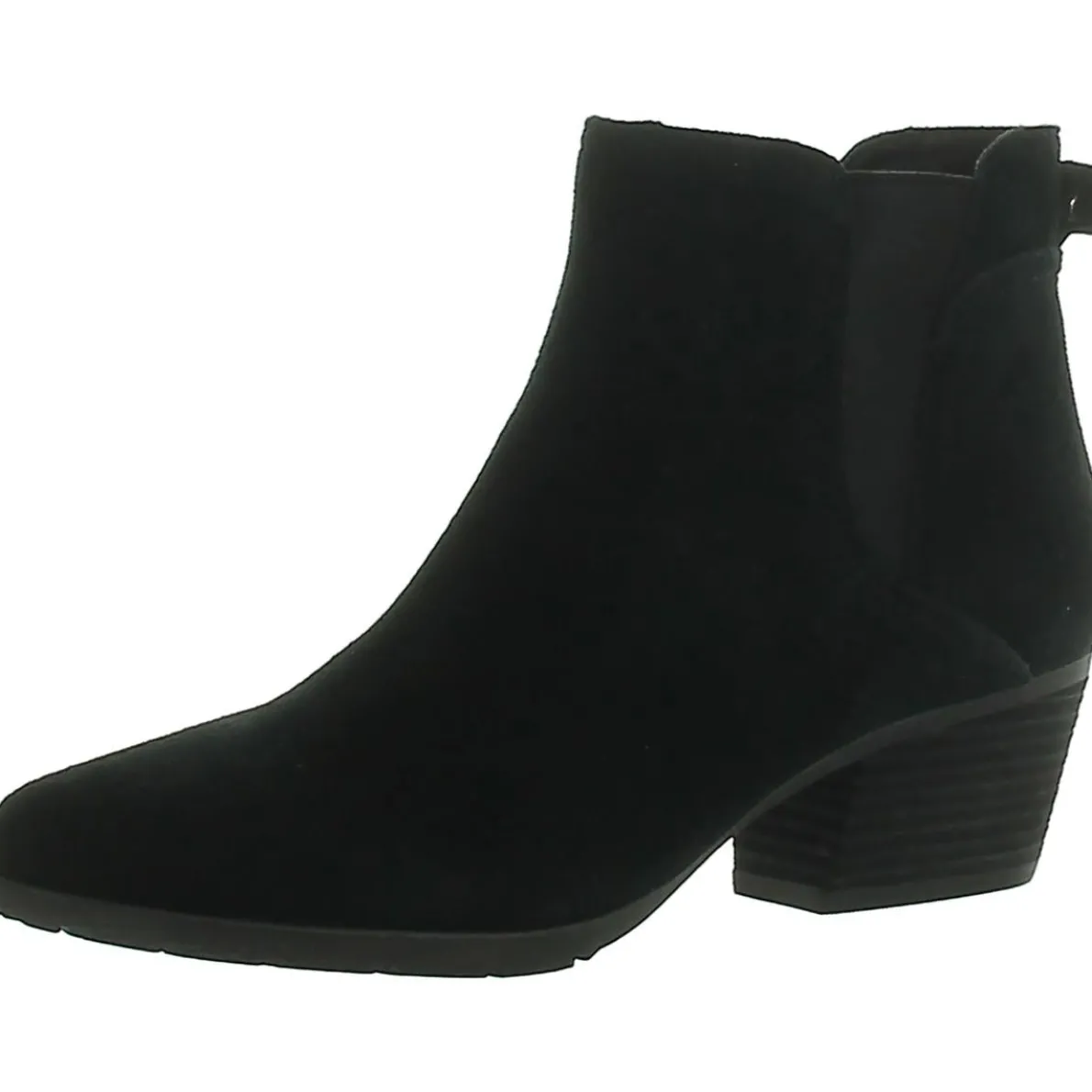 Victory Suede Stacked Heel Ankle Boots