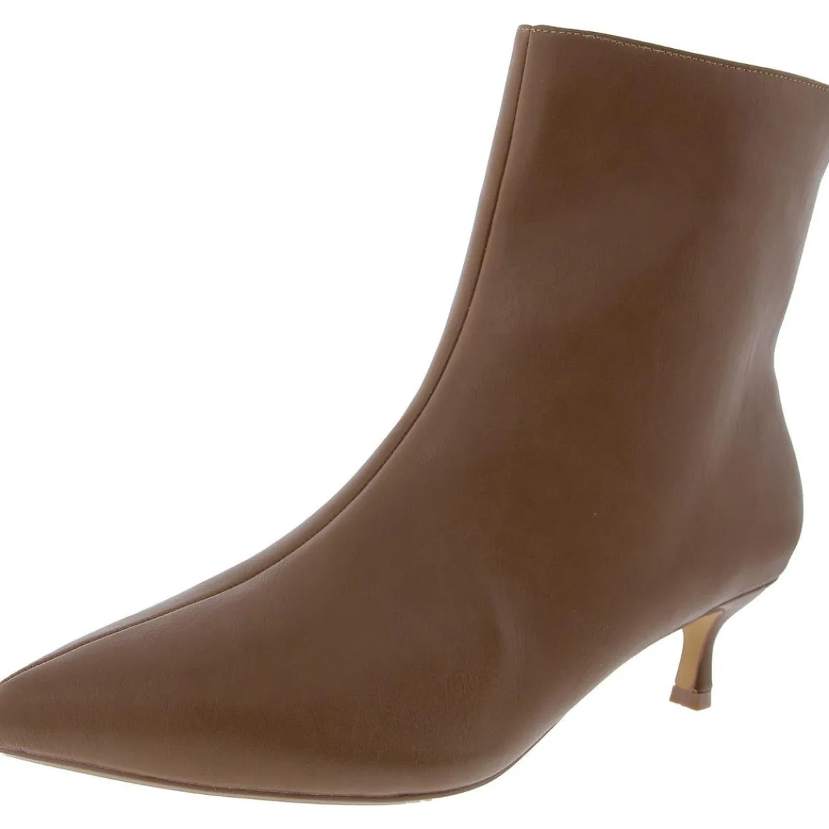 Zipper Faux Leather Mid-Calf Boots