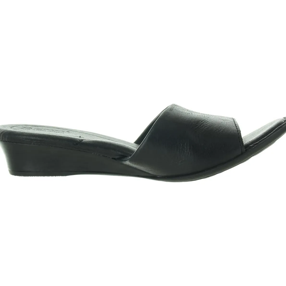 Solid Leather Wedge Sandals