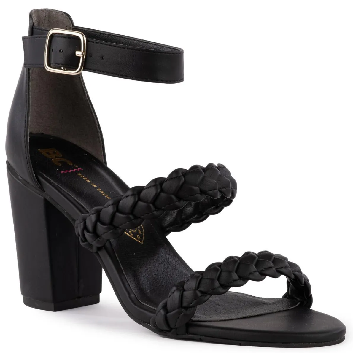 Wanna Be Braided Faux Leather Heels