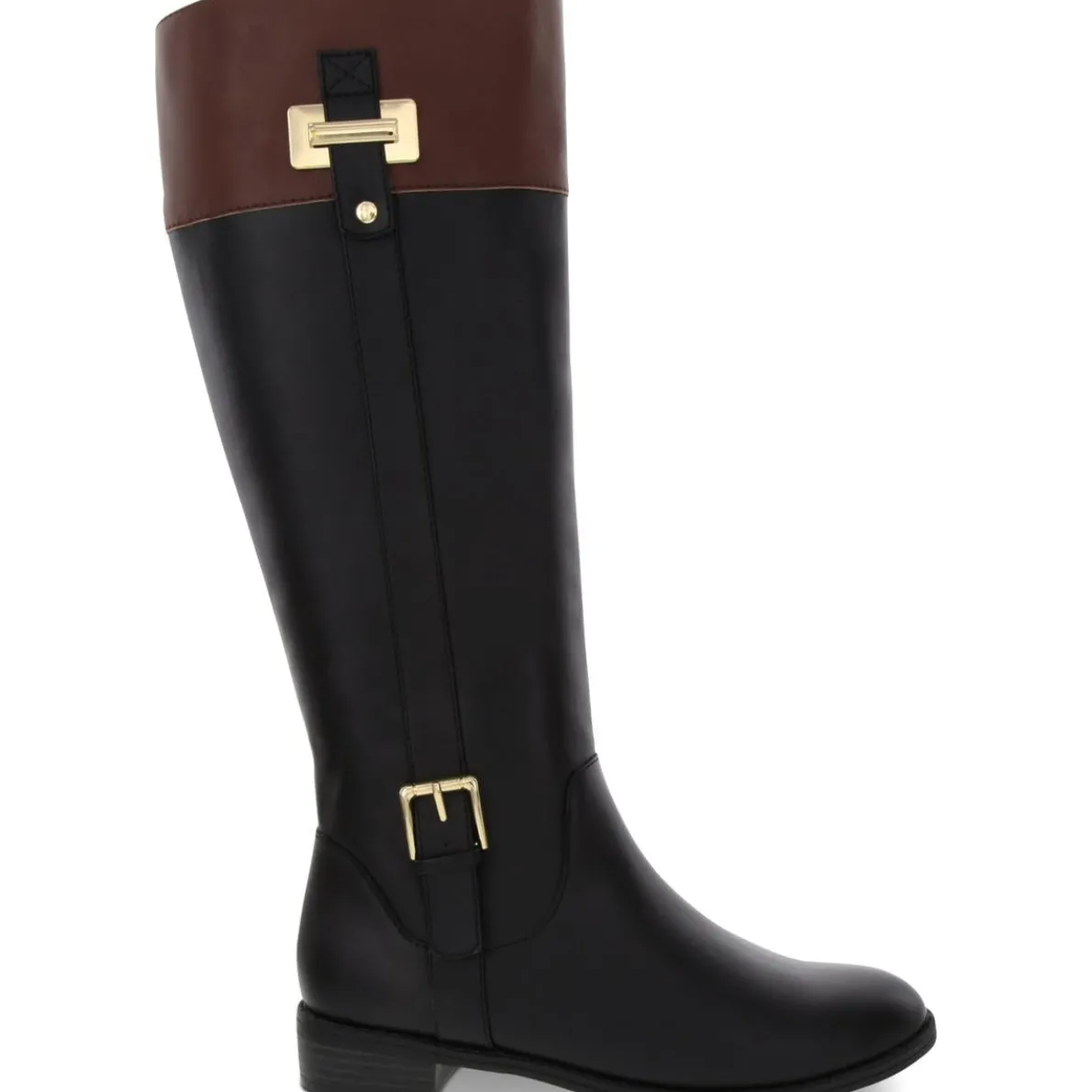 Deliee 2 Zipper Round Toe Riding Boots