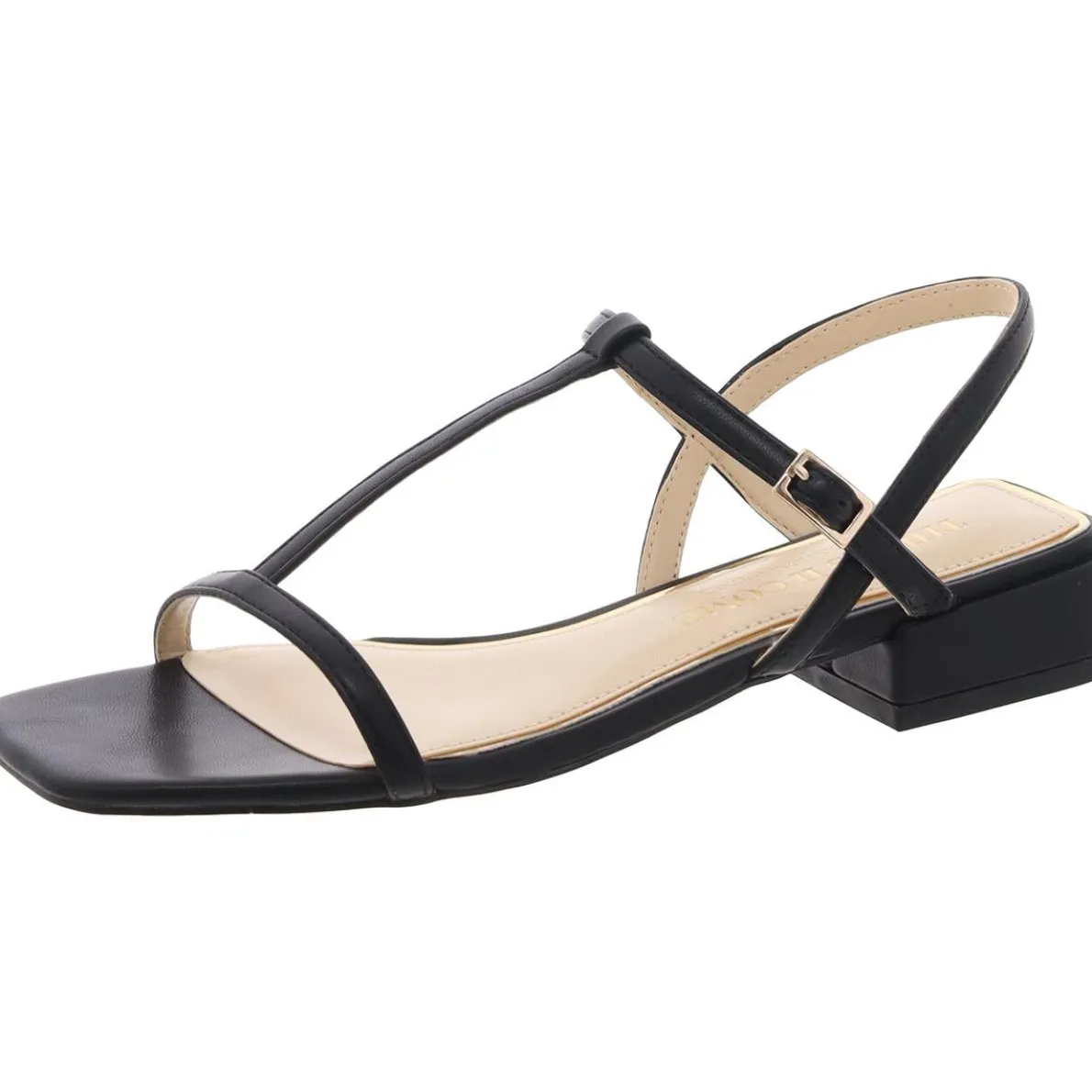 Alexandra Adjustable Faux Leather Block Heel