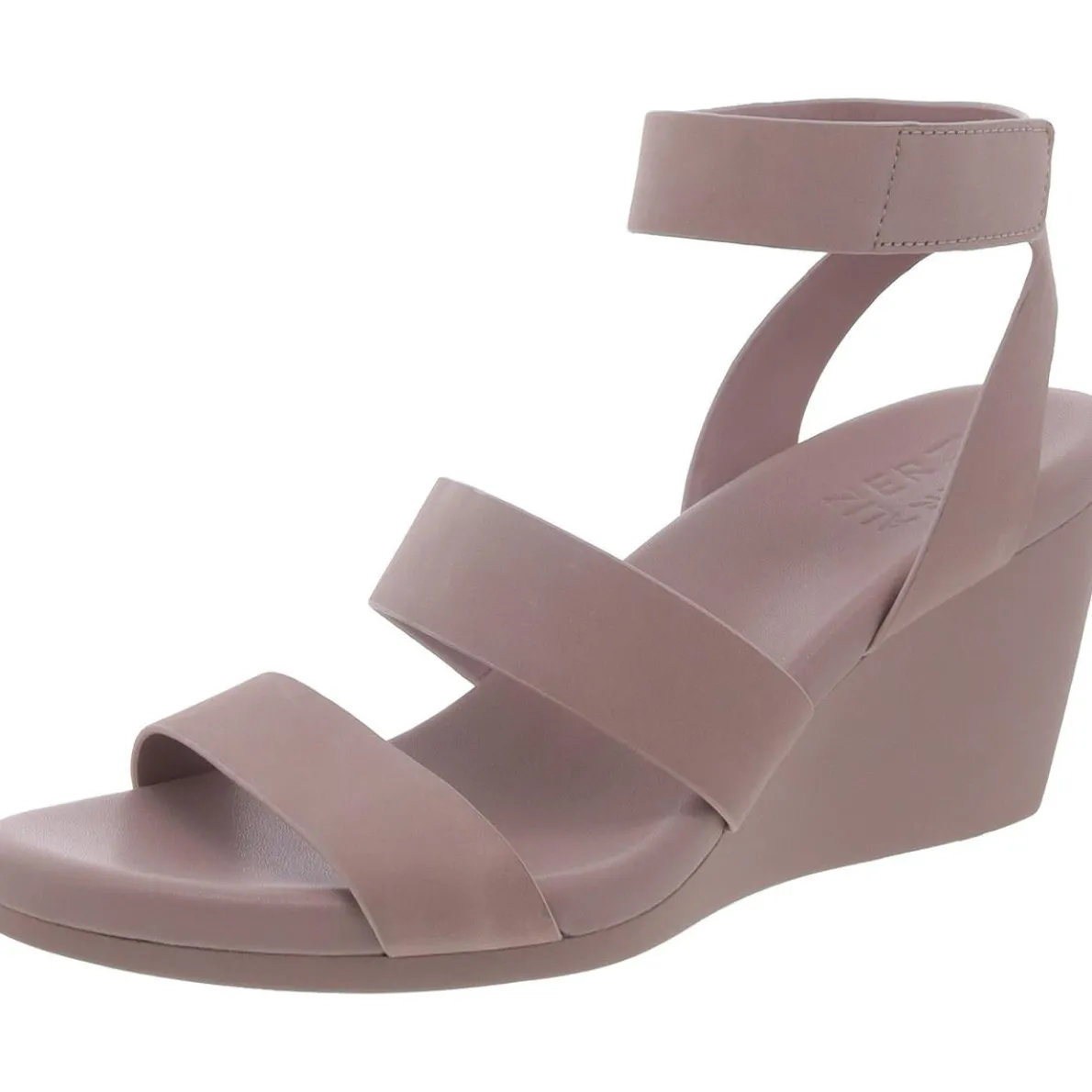 Ignite Leather Ankle Strap Wedge Sandals