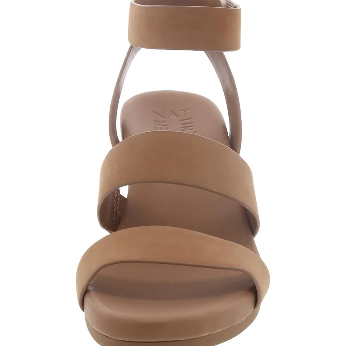 Ignite Leather Ankle Strap Wedge Sandals