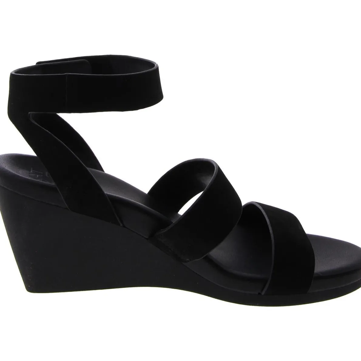 Ignite Leather Ankle Strap Wedge Sandals