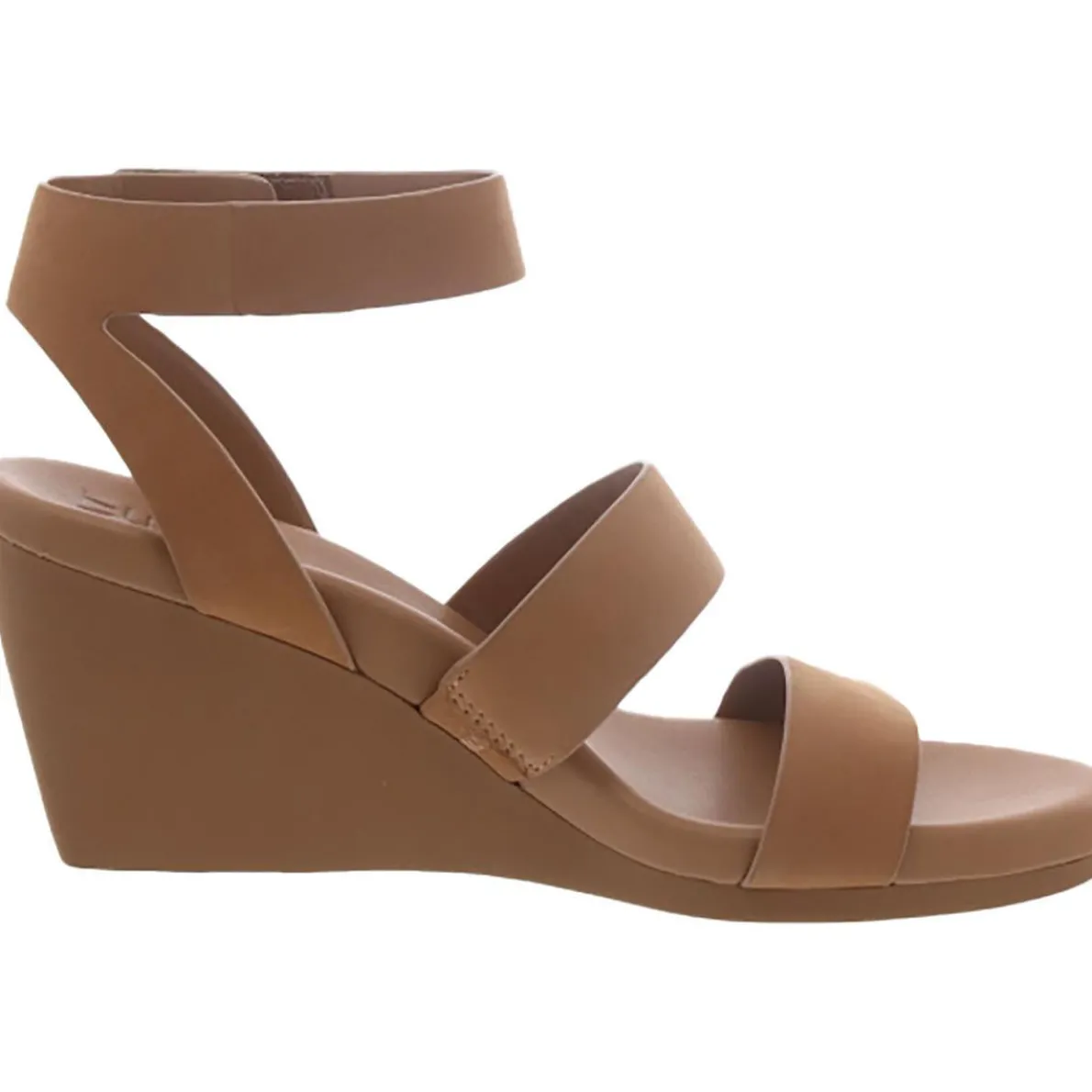Ignite Leather Ankle Strap Wedge Sandals