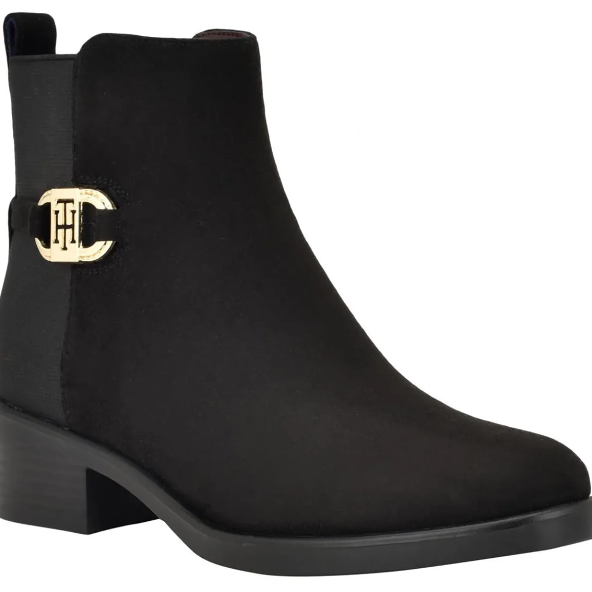 Imiera Faux Suede Mixed Media Ankle Boots