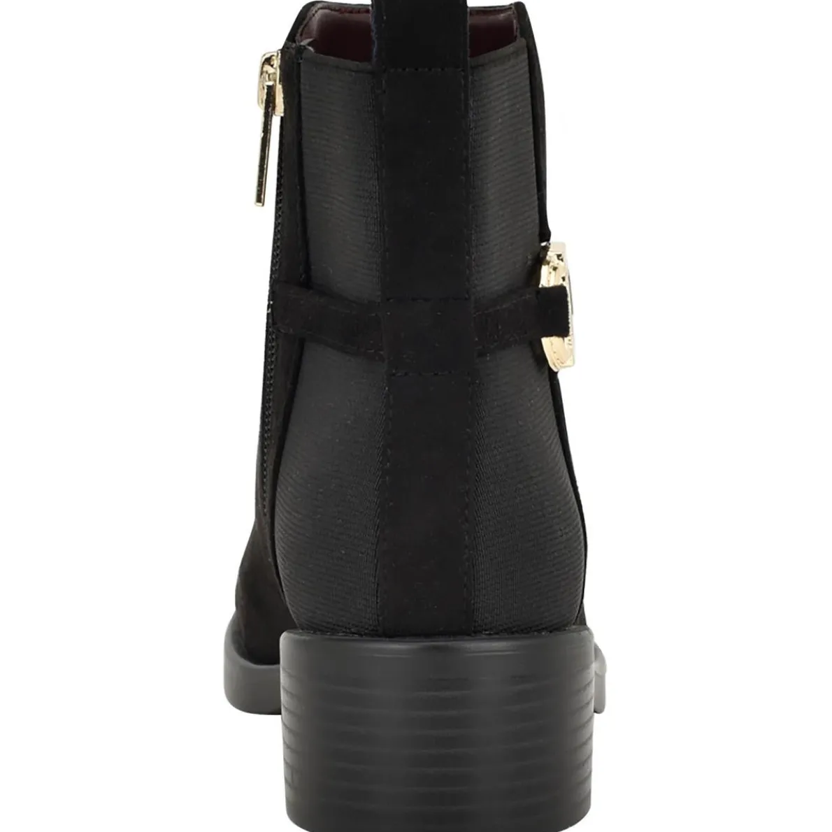 Imiera Faux Suede Mixed Media Ankle Boots