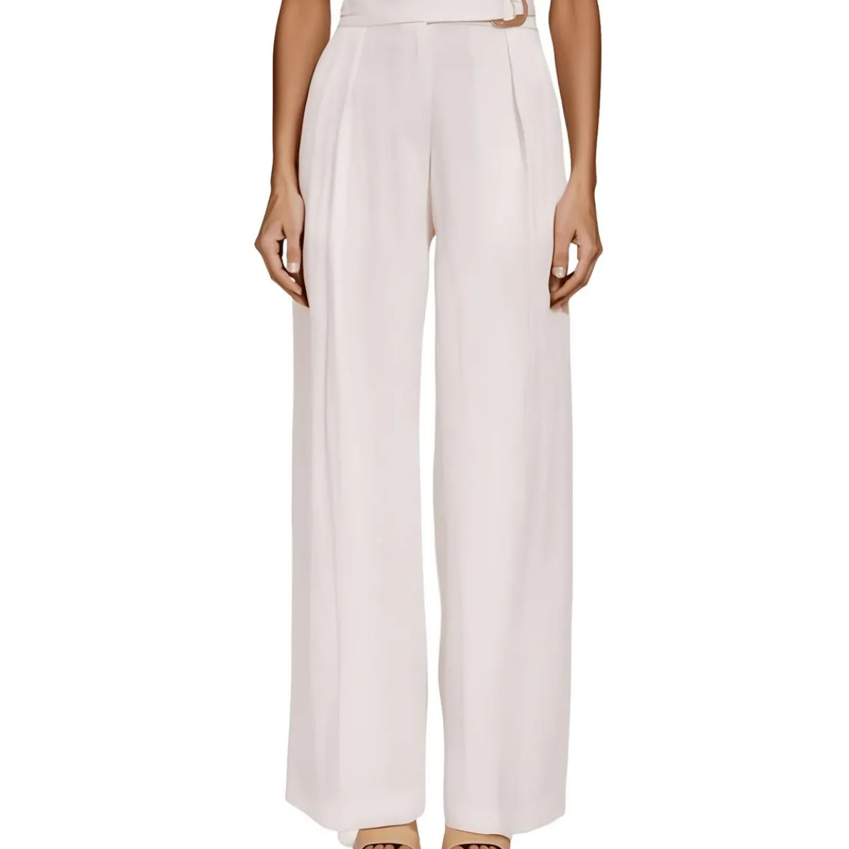 Belted Suit Separate Wide Leg Pants