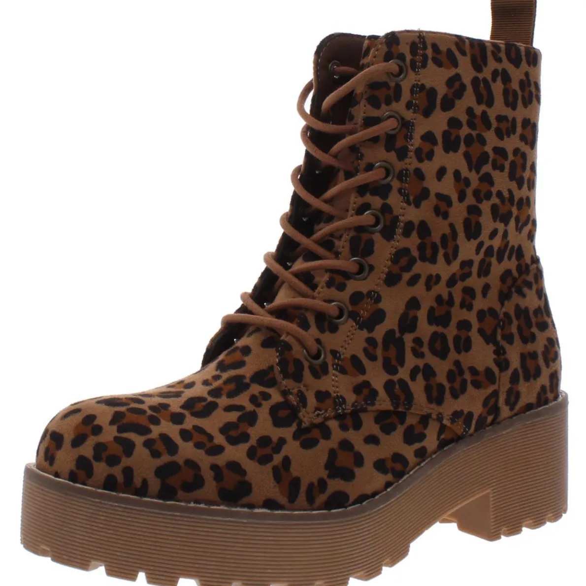Mazzy Animal Print Platform Lace-Up Boot