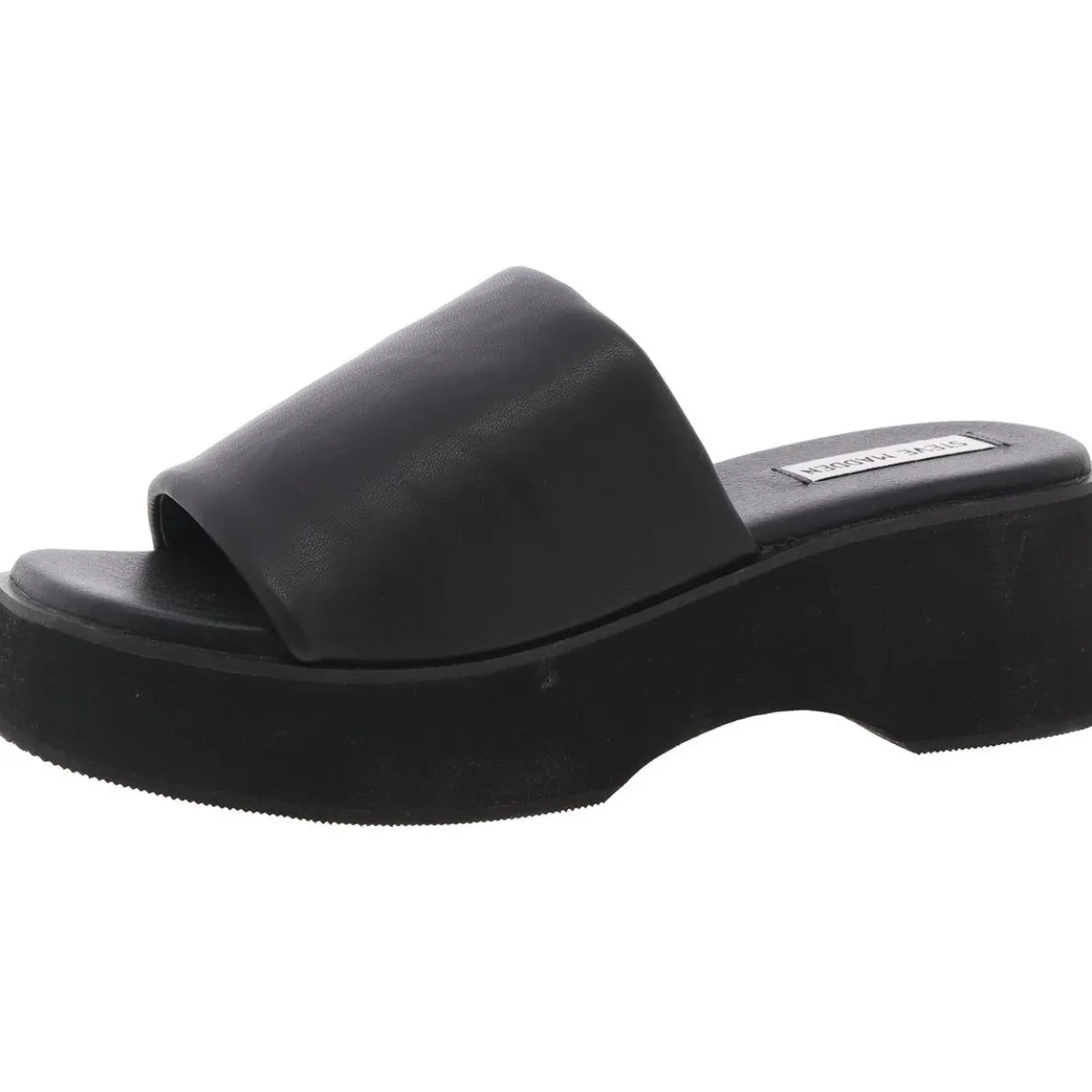 Rare Padded Insole Faux Leather Platform Sandals