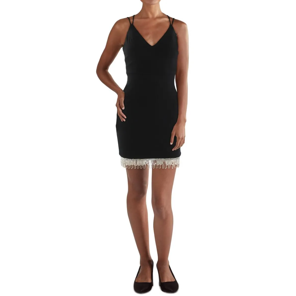 Juniors Embellished Short Bodycon Dress