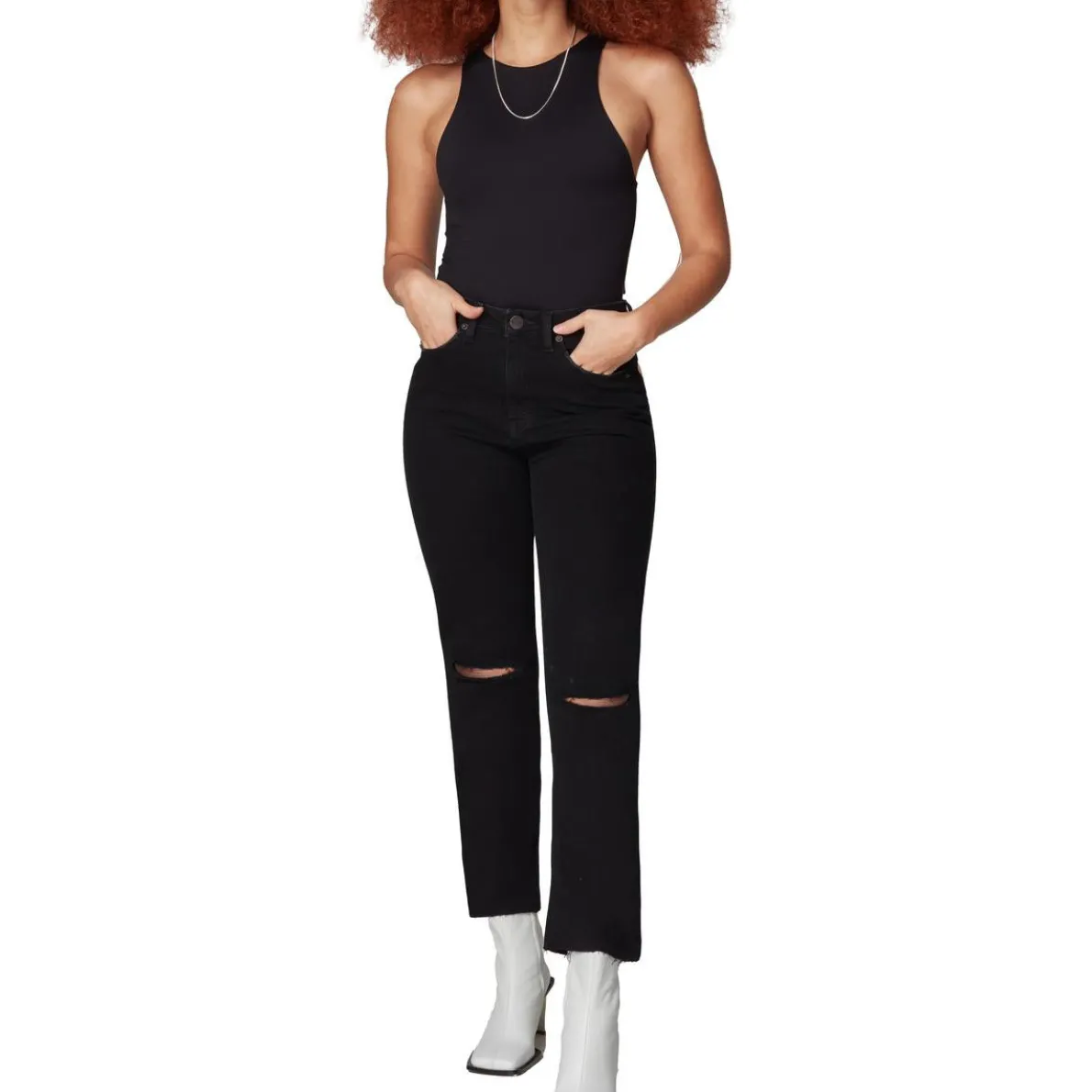 Denver Raw Hem Denim Straight Leg Jeans