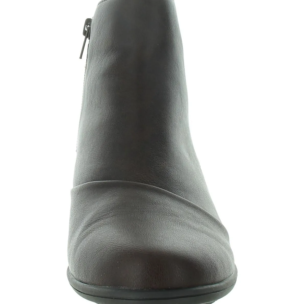 Giselle Buckle Faux Leather Ankle Boots