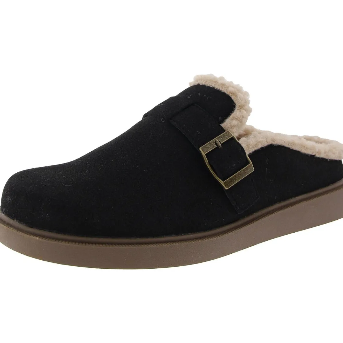 Faux Fur Lined Slide Slippers